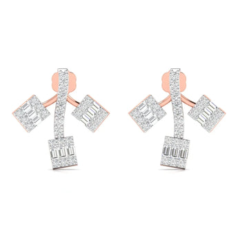 Buy Whimsical Wonder Gold Diamond Earring from Ivana Jewels Best lab grown diamond jewellery brand