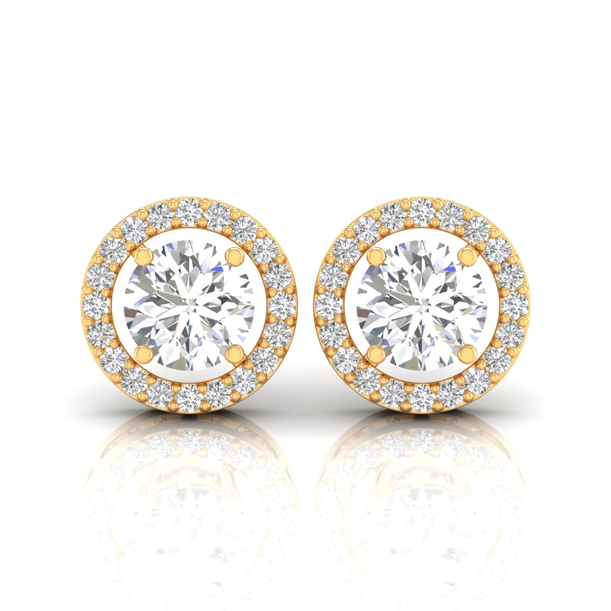 3 Carat Solitaire Classy Spiral Diamond Studs