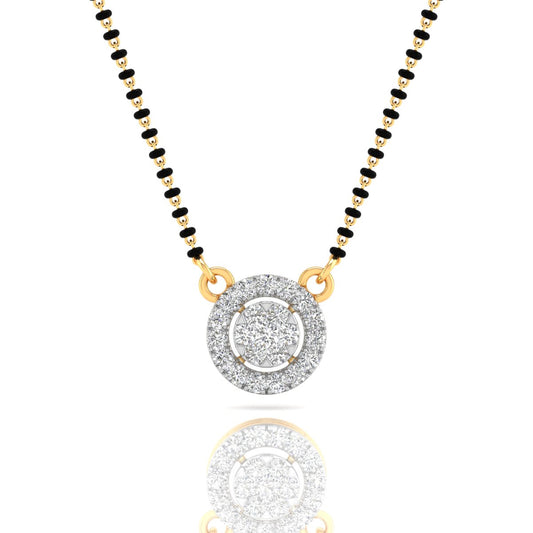 Circle Diamond Mangalsutra Pendant