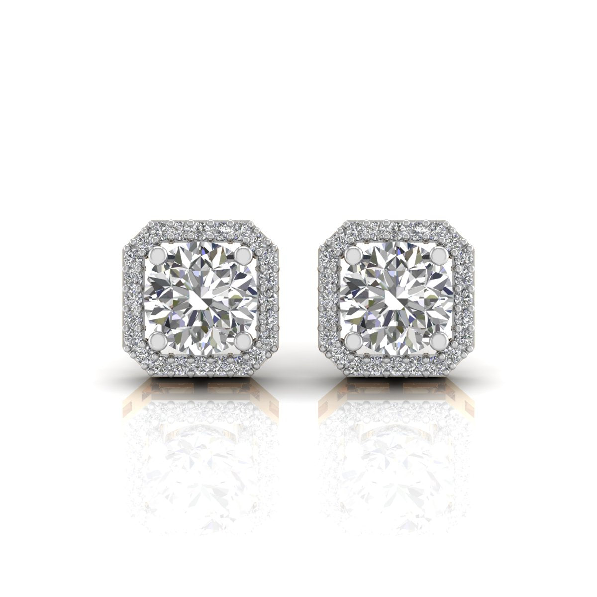 2.05 Carat Solitaire Timeless Allure Diamond-Stud-Earrings