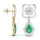 Fancy Shape Diamonds & Round Shape Diamonds Earring