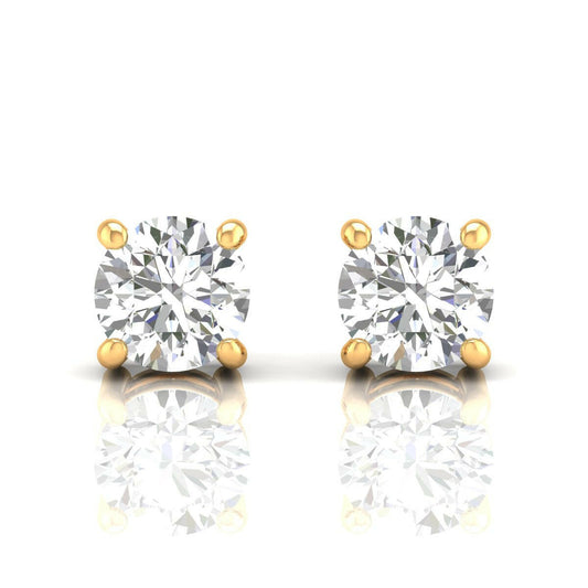 0.50 Carat Each Solitaire Each 4-Prongs Setting Stud Earring