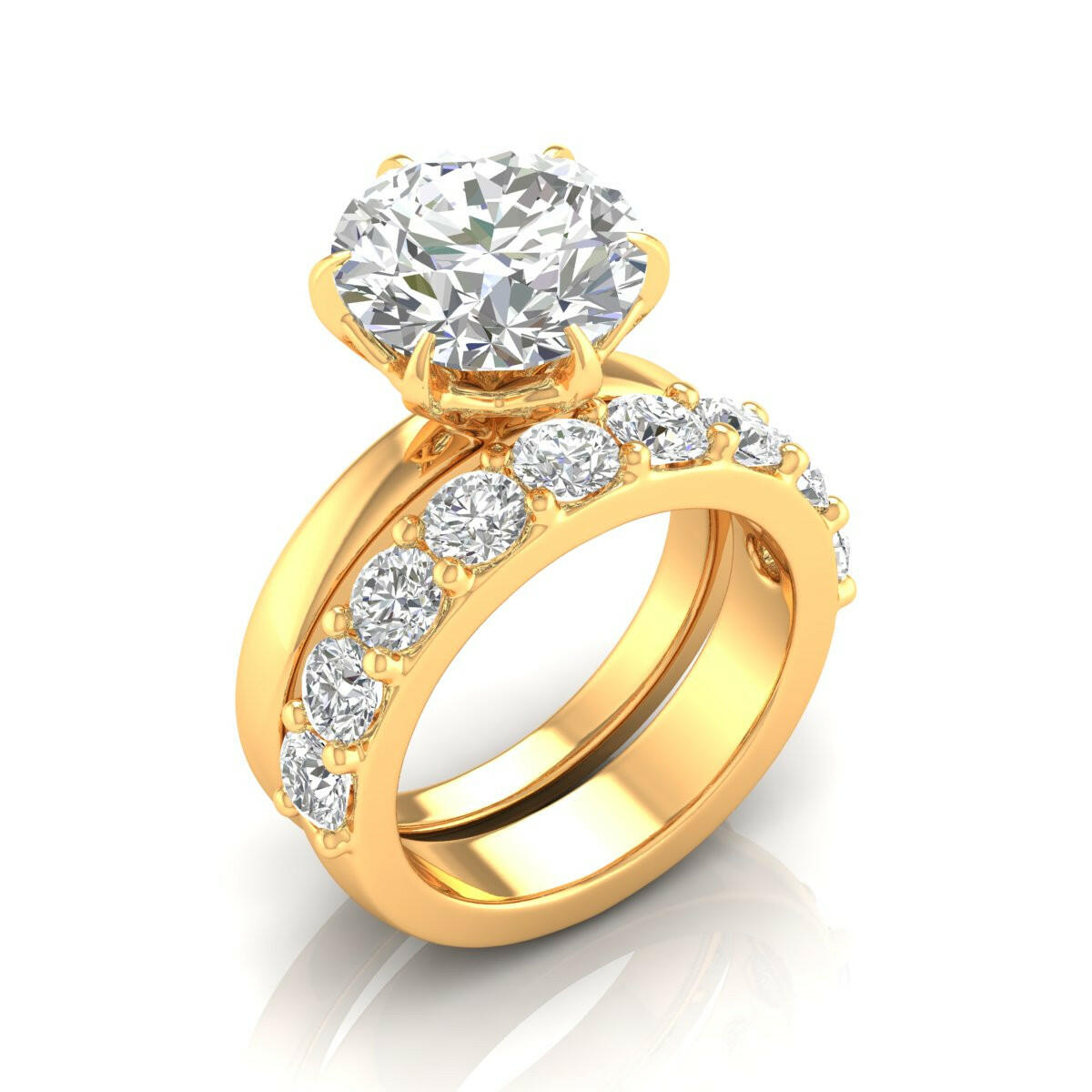 2 Carat Solitaire Entwined Diamond Ring