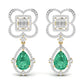 Fancy Shape Diamonds & Round Shape Diamonds Earring