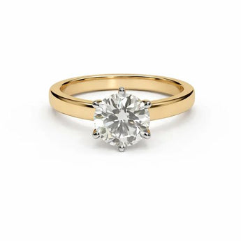 Classic Rose Gold Solitaire Diamond Ring for Women