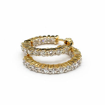  Round Lab-Grown Diamond Eternity Band Ring in Yellow Gold