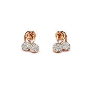 Modern Twist Design Diamond Earrings