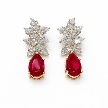 Elegant Marquise Diamond Dangle Earrings
