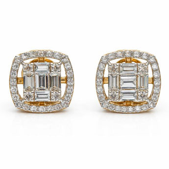  Round Diamond Halo  Earring