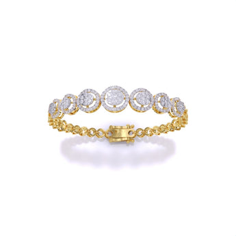 Buy 7-Stone Diamond Chain Bracelet | Ivana Jewels Best lab grown diamond jewellery brand