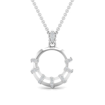 Buy Circled Out Diamond Pendant Online from Ivana Jewels Best lab grown diamond jewellery brand