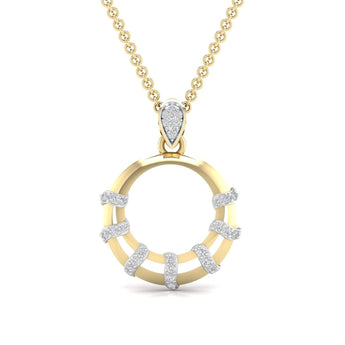 Buy Circled Out Diamond Pendant Online from Ivana Jewels Best lab grown diamond jewellery brand