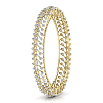 Ivana Jewels Bangle 5.09 Carat Round Diamonds Bangle