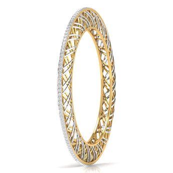 Ivana Jewels Bangle Contemporary Crosshatch Bangle