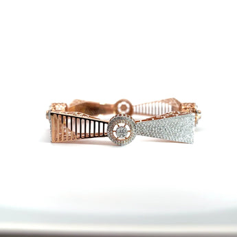 Ivana Jewels Bangle Lab Grown Round Cut Diamonds Solid Rose gold Bangle