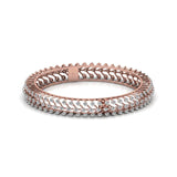 Ivana Jewels Bangle Rose Gold / 14KT 5.09 Carat Round Diamonds Bangle