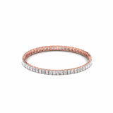 Ivana Jewels Bangle Rose Gold / 14KT Emerald Cut Diamonds Emerald Elegance Bangle For Her