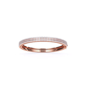 Ivana Jewels Bangle Rose Gold / 14KT Lab Grown Diamonds Three lines Bangle