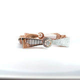Ivana Jewels Bangle Rose Gold / 14KT Lab Grown Round Cut Diamonds Solid Rose gold Bangle