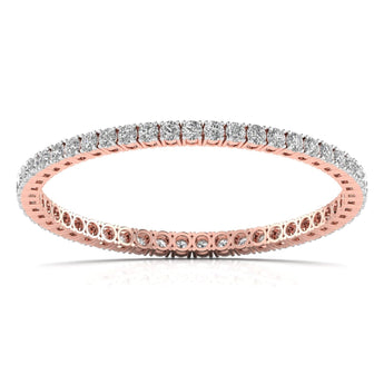 Ivana Jewels Bangle Rose Gold / 14KT Sublime Round Cut Diamonds Bangle