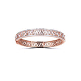 Ivana Jewels Bangle Rose Gold / 14KT Triangle Design Round Diamonds Bangle