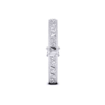 Ivana Jewels Bangle Triangle Design Round Diamonds Bangle