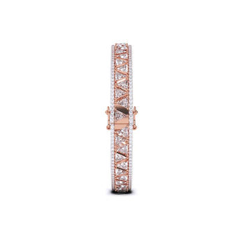Ivana Jewels Bangle Triangle Design Round Diamonds Bangle
