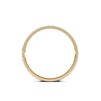 Ivana Jewels Bangle Triangle Design Round Diamonds Bangle