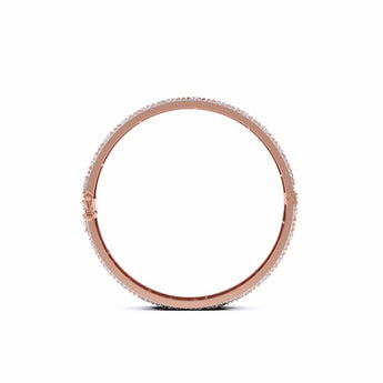 Ivana Jewels Bangle Triangle Design Round Diamonds Bangle