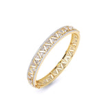 Ivana Jewels Bangle Triangle Design Round Diamonds Bangle