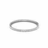 Ivana Jewels Bangle White Gold / 14KT Emerald Cut Diamonds Emerald Elegance Bangle For Her