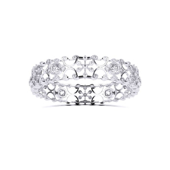 Ivana Jewels Bangle White Gold / 14KT Solitaire Cushion Diamond Bangle