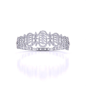 Ivana Jewels Bangle White Gold / 14KT Sparkling Elegance Royal Cutwork Bangle