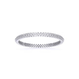 Ivana Jewels Bangle White Gold / 14KT Three Row Luxury Women's Bangle