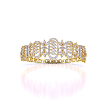 Ivana Jewels Bangle Yellow Gold / 14KT Sparkling Elegance Royal Cutwork Bangle