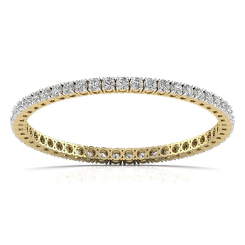 Ivana Jewels Bangle Yellow Gold / 14KT Sublime Round Cut Diamonds Bangle