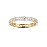 Ivana Jewels Bangle Yellow Gold / 14KT Triangle Design Round Diamonds Bangle