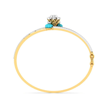 Ivana Jewels Bracelets 1.5 Carat Diamond Bangle Blue Gem