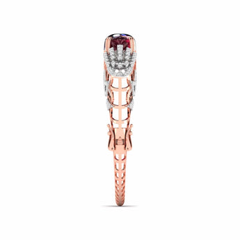 Ivana Jewels Bracelets 12.42ct Oval Cabochon Diamond Bangle