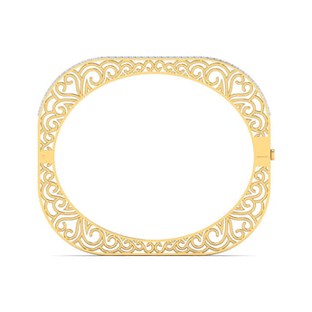 Ivana Jewels Bracelets 2.15 Carat Diamond Gold Square Bangle