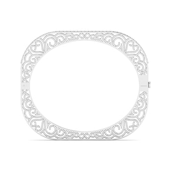Ivana Jewels Bracelets 2.15 Carat Diamond Gold Square Bangle