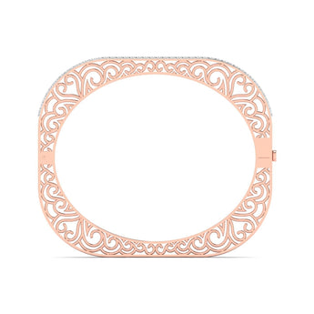 Ivana Jewels Bracelets 2.15 Carat Diamond Gold Square Bangle