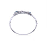 Ivana Jewels Bracelets Aqua Colour Stone Fancy Pear Shape Royal Bangle