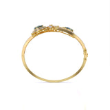 Ivana Jewels Bracelets Aqua Colour Stone Fancy Pear Shape Royal Bangle