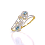 Ivana Jewels Bracelets Aqua Colour Stone Fancy Pear Shape Royal Bangle