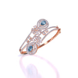 Ivana Jewels Bracelets Aqua Colour Stone Fancy Pear Shape Royal Bangle