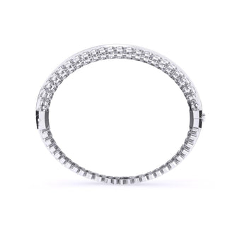 Ivana Jewels Bracelets Baguette & Round Diamond Classic Kada Bracelet