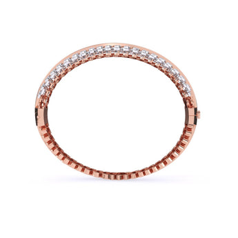 Ivana Jewels Bracelets Baguette & Round Diamond Classic Kada Bracelet