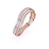 Ivana Jewels Bracelets Baguette & Round Diamond Classic Kada Bracelet