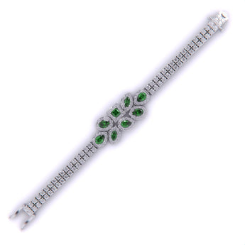 Ivana Jewels Bracelets Beautiful Emerald Colour Stone Bracelet For Girls